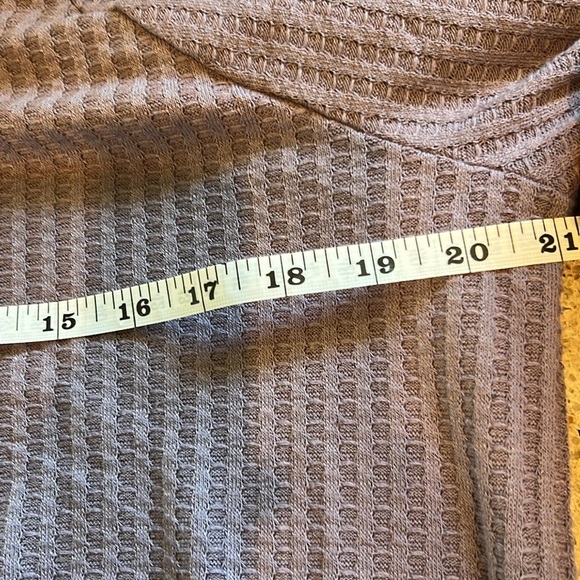 CHASER Ladies' Long Sleeve Waffle Thermal Tunic Sweater Top Size XL - Picture 7 of 7